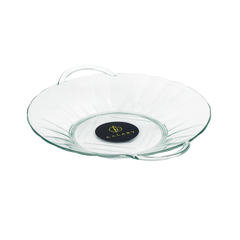 Round Glass-Style Fruit Basket with Handles – Elegant Serving Bowl for Fruits & Snacks - Habitt