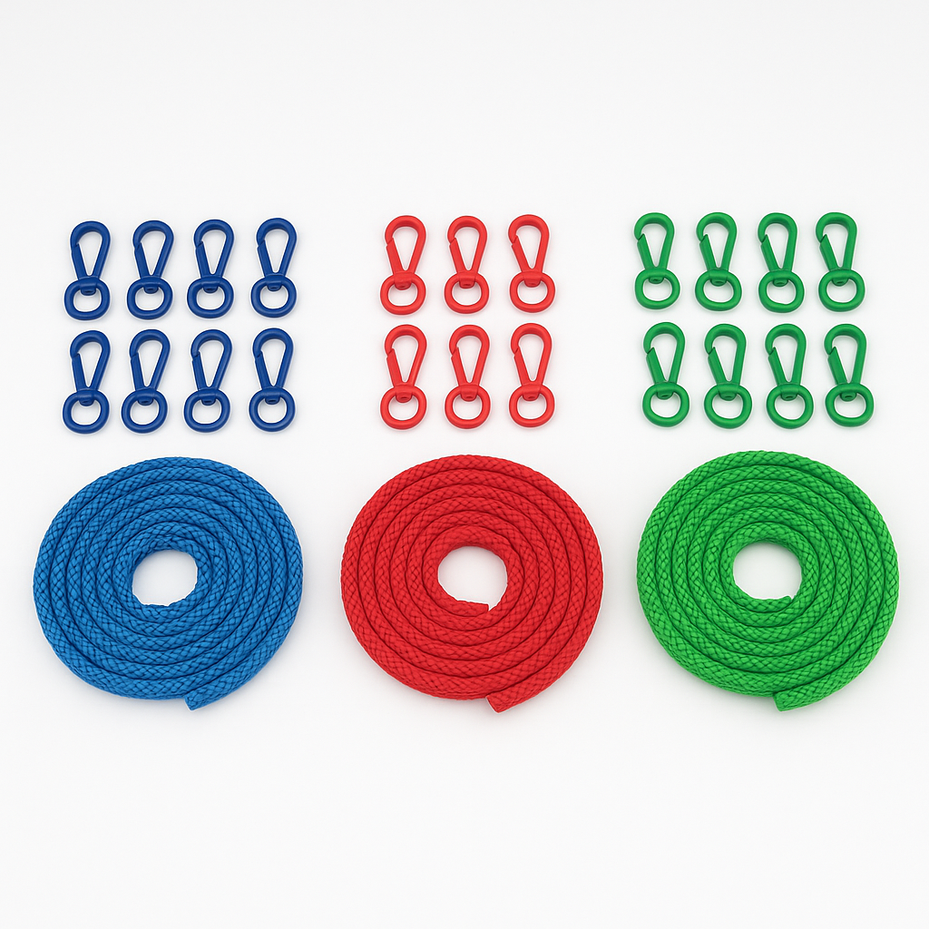 1Pc Iron Cloth Clips with Durable Rope Set for Strong, Secure Outdoor & Indoor Drying - Habitt