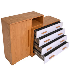 Rubic Chest of Drawers with Cabinet – Dual-Tone Storage Solution - Habitt