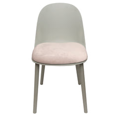 Sora Dining Chair – Modern Molded Seat with Cushion (Pink, Grey, White, Black, Yellow) - Habitt