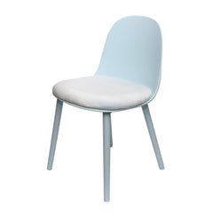 Sora Dining Chair – Modern Molded Seat with Cushion (Pink, Grey, White, Black, Yellow) - Habitt