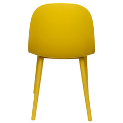 Sora Dining Chair – Modern Molded Seat with Cushion (Pink, Grey, White, Black, Yellow) - Habitt