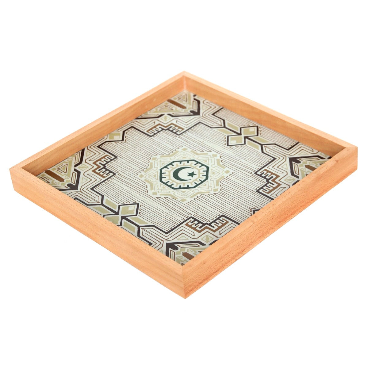Marzipan Wooden Serving Tray – 13x13 Inch Decorative Square Tray - Habitt