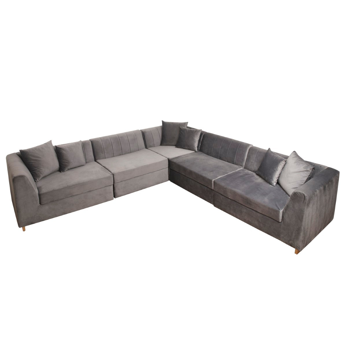 Lark 7-Seater Sofa – Modern L-Shaped Sectional Sofa for Living Room - Habitt