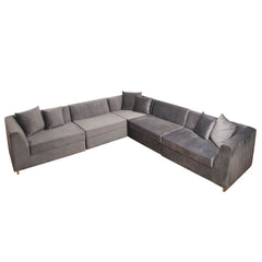 Lark 7-Seater Sofa – Modern L-Shaped Sectional Sofa for Living Room - Habitt