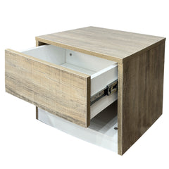 Mike Side Table – Minimalist Wooden Finish with Storage Shelf - Habitt