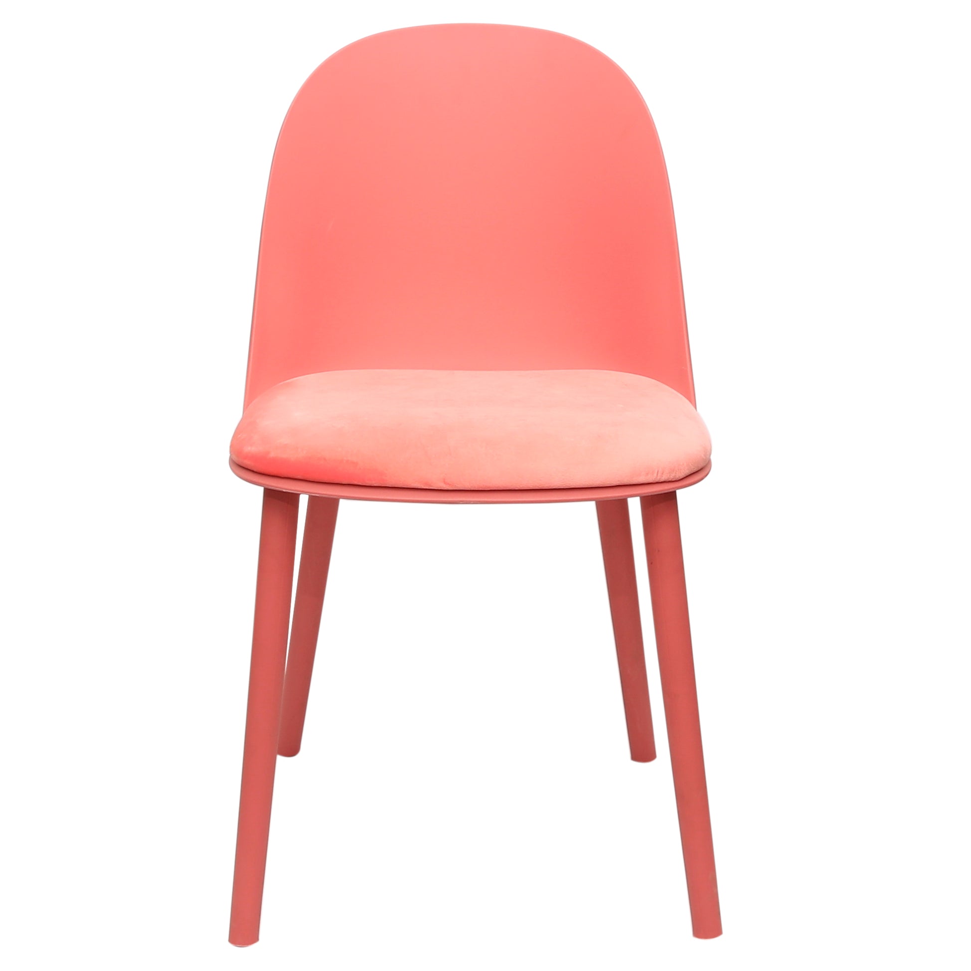 Sora Dining Chair – Modern Molded Seat with Cushion (Pink, Grey, White, Black, Yellow) - Habitt