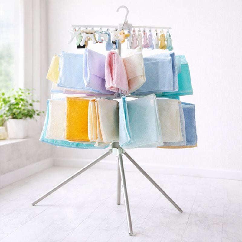 Laundry Dryer Rack – Foldable Multi-Tier Clothes Drying Stand - Habitt