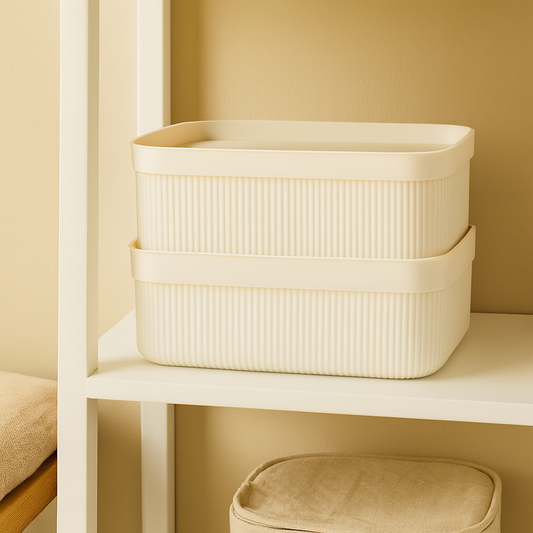ALESTA JEWELRY ORGANIZER BOX – Elegant Ribbed Storage for Accessories - Habitt