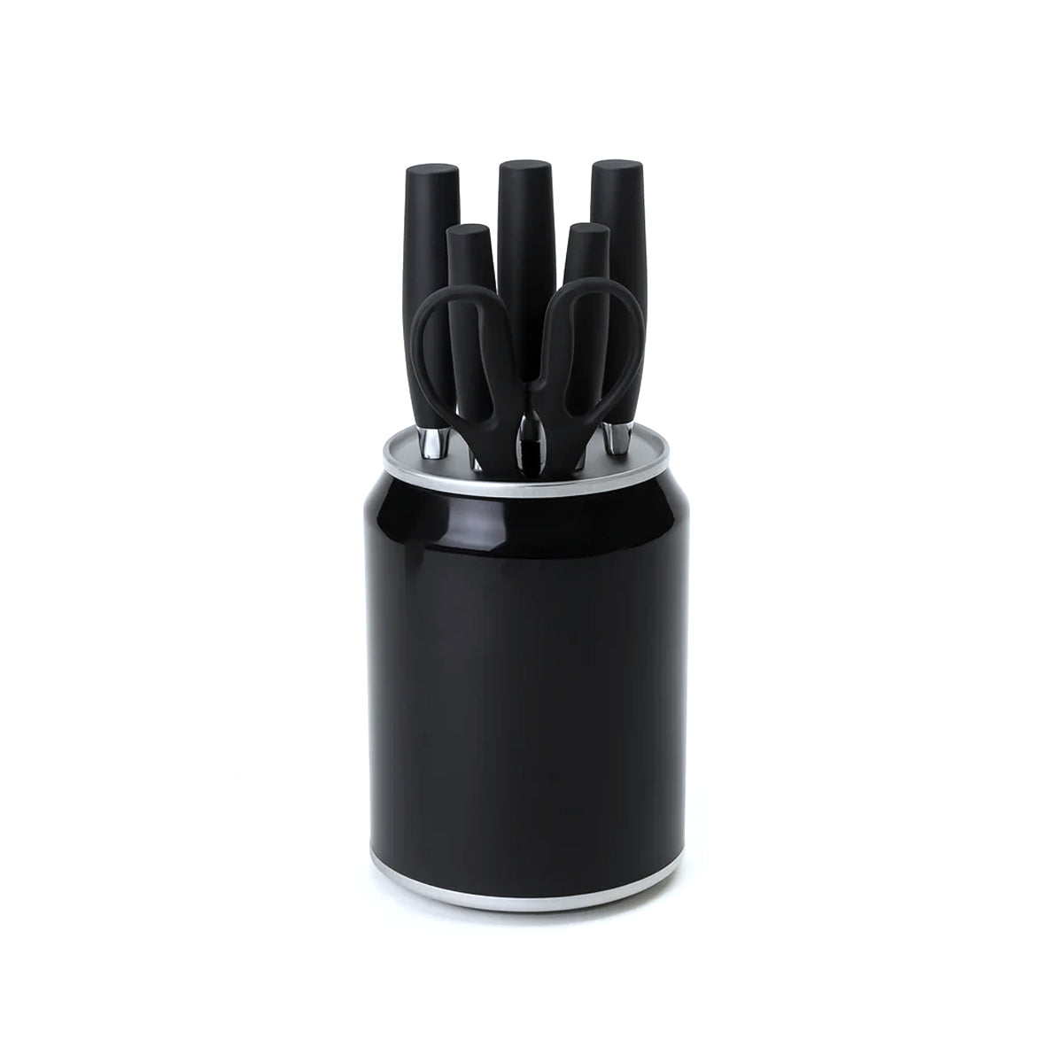 7 Pcs Stainless Steel Knife Set with Modern Block – Available in White, Grey & Black - Habitt