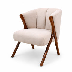 Clara Accent Chair or Puff | Luxury Upholstered Lounge Chair or Puff - Habitt