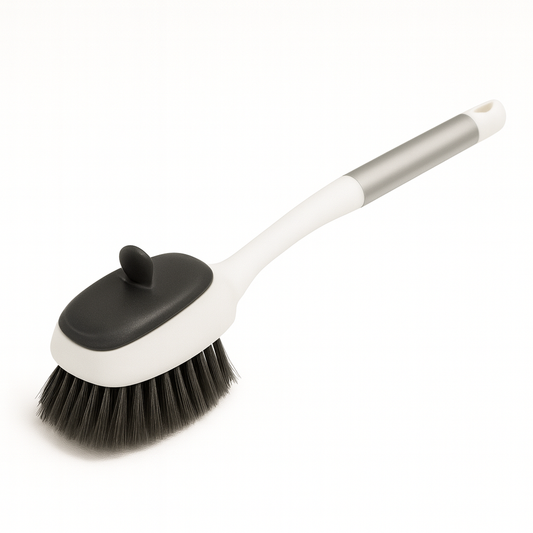 Aluminum Commode Brush with Curved Handle for Hygienic & Deep Cleaning - Habitt