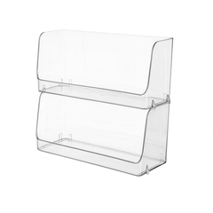 Large Acrylic Stackable Storage Basket – Clear Multi-Purpose Organizer for Kitchen, Pantry & Home Shelves (Small/Large) - Habitt