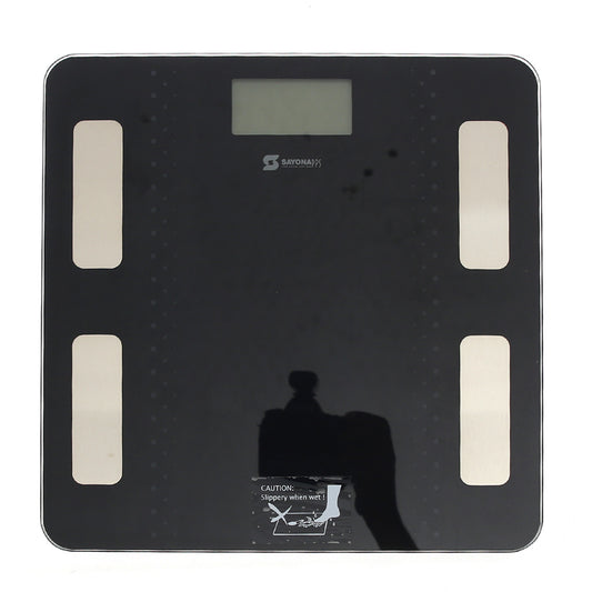 SAYONA SY2330 Digital Bath Scale – Precision Body Weight Scale with Sleek Black Glass Design - Habitt