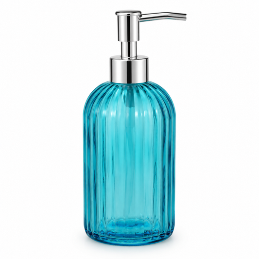 Glass Liquid Soap Bottle – Blue & Purple