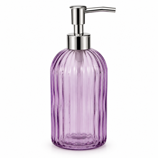 Glass Liquid Soap Bottle – Blue & Purple