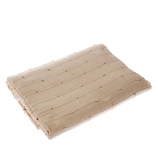 White Textures Bed Cover 94x102" - Habitt