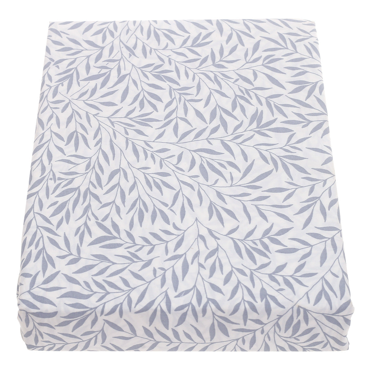 Double Bed Sheet Percale White & Grey 96X102" Rotary Printing - Habitt
