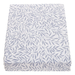Double Bed Sheet Percale White & Grey 96X102" Rotary Printing - Habitt