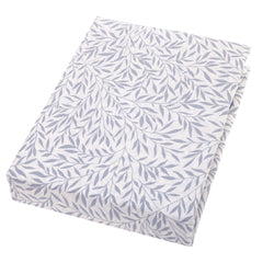 Double Bed Sheet Percale White & Grey 96X102" Rotary Printing - Habitt