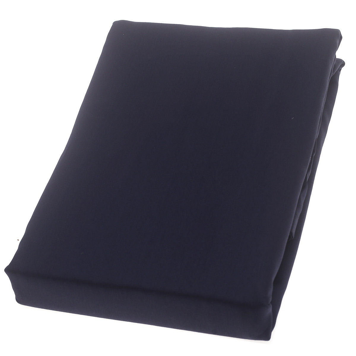 Double Bed Sheet Satin Navy Blue 96X102" Dyed - Habitt