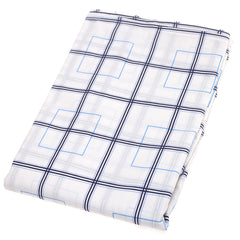 Blue  Box Geometric Double Bed Sheet 90x100" - Habitt
