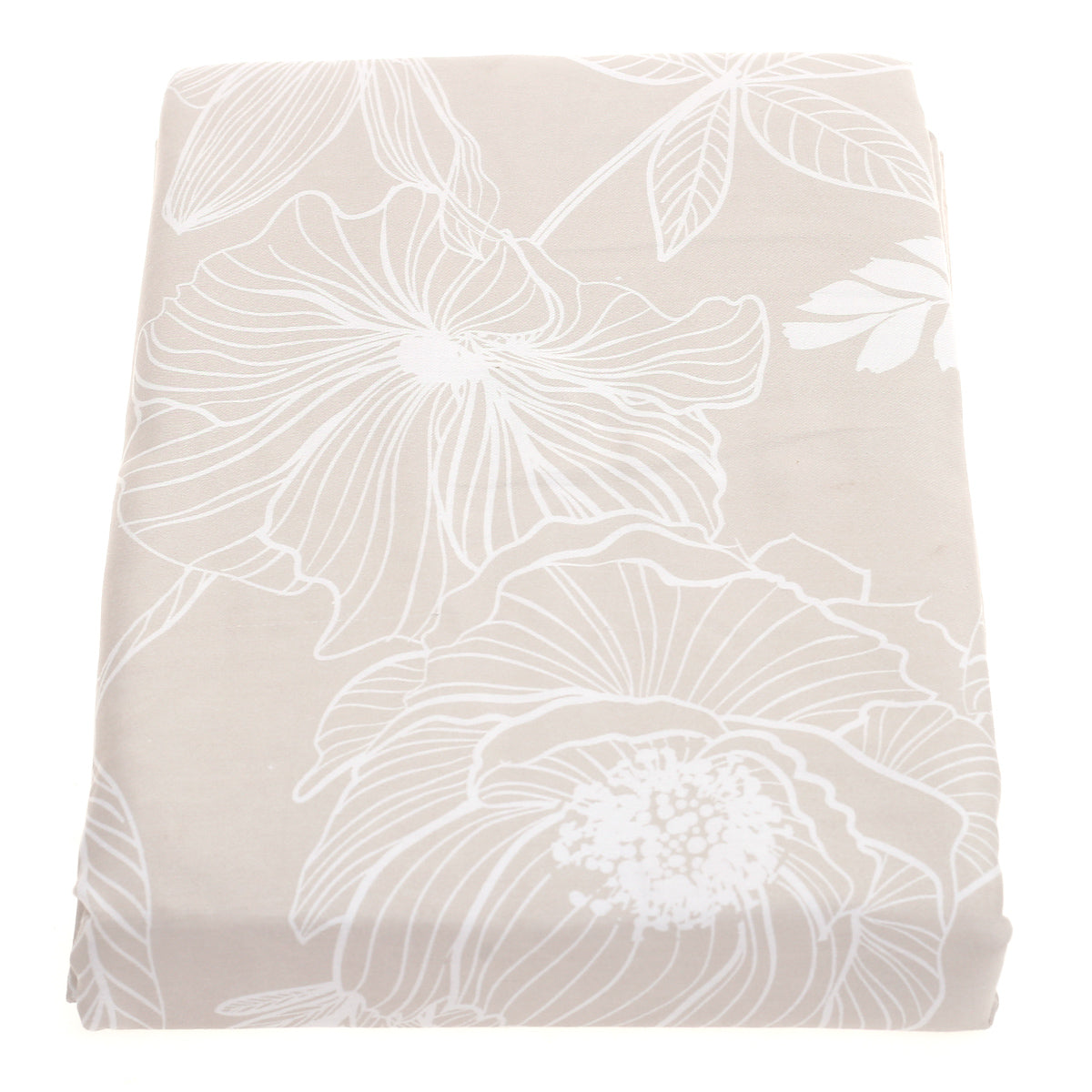 White Leaf Printed Single Bed Sheet – 68x96 Inches - Habitt