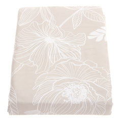 White Leaf Printed Single Bed Sheet – 68x96 Inches - Habitt
