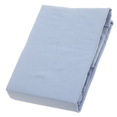 Sky Blue Double Fitted Sheet – 72x78" | Percale Cotton - Habitt