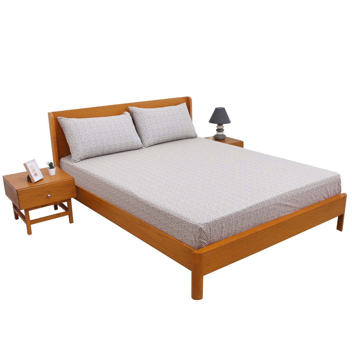 Floral Jaal Double Bed Sheet with Pillow Covers – 96x102 Inches - Habitt