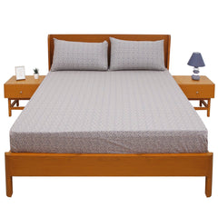 Floral Jaal Double Bed Sheet with Pillow Covers – 96x102 Inches - Habitt