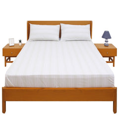 Linear Florals Double Bed Sheet with Pillow Covers – 96x102 Inches - Habitt