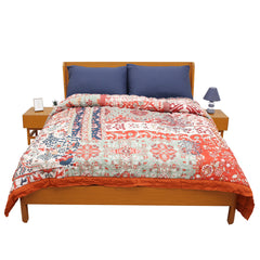 Multi Patchwork Bedspread – 94x102 Inch Cotton Quilt for Double & King Beds (Mehr Collection) - Habitt
