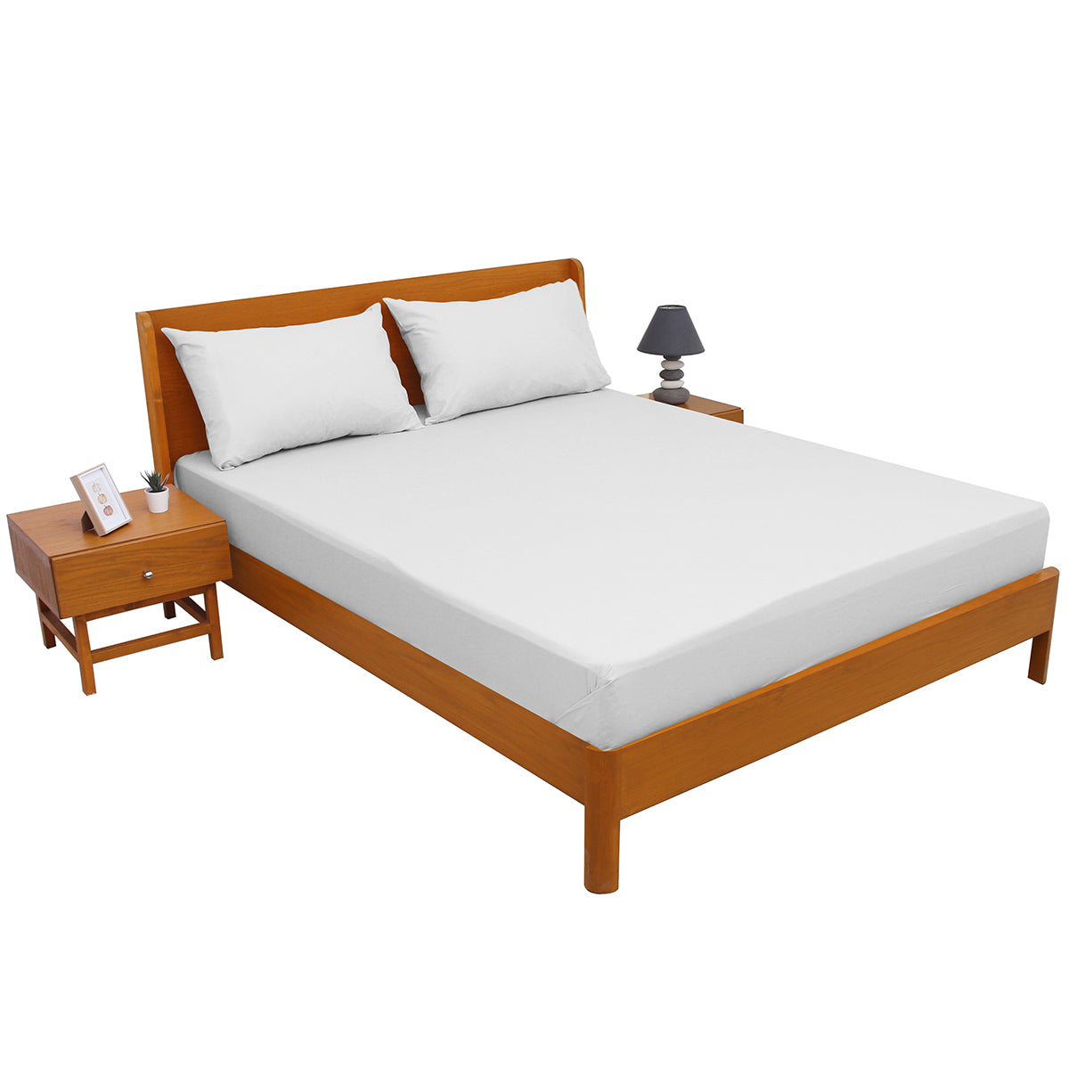 Premium Double Bed Sheet 96x102" – Ecru Dyed Cotton | Elegant, Soft & Breathable Bedding Set - Habitt