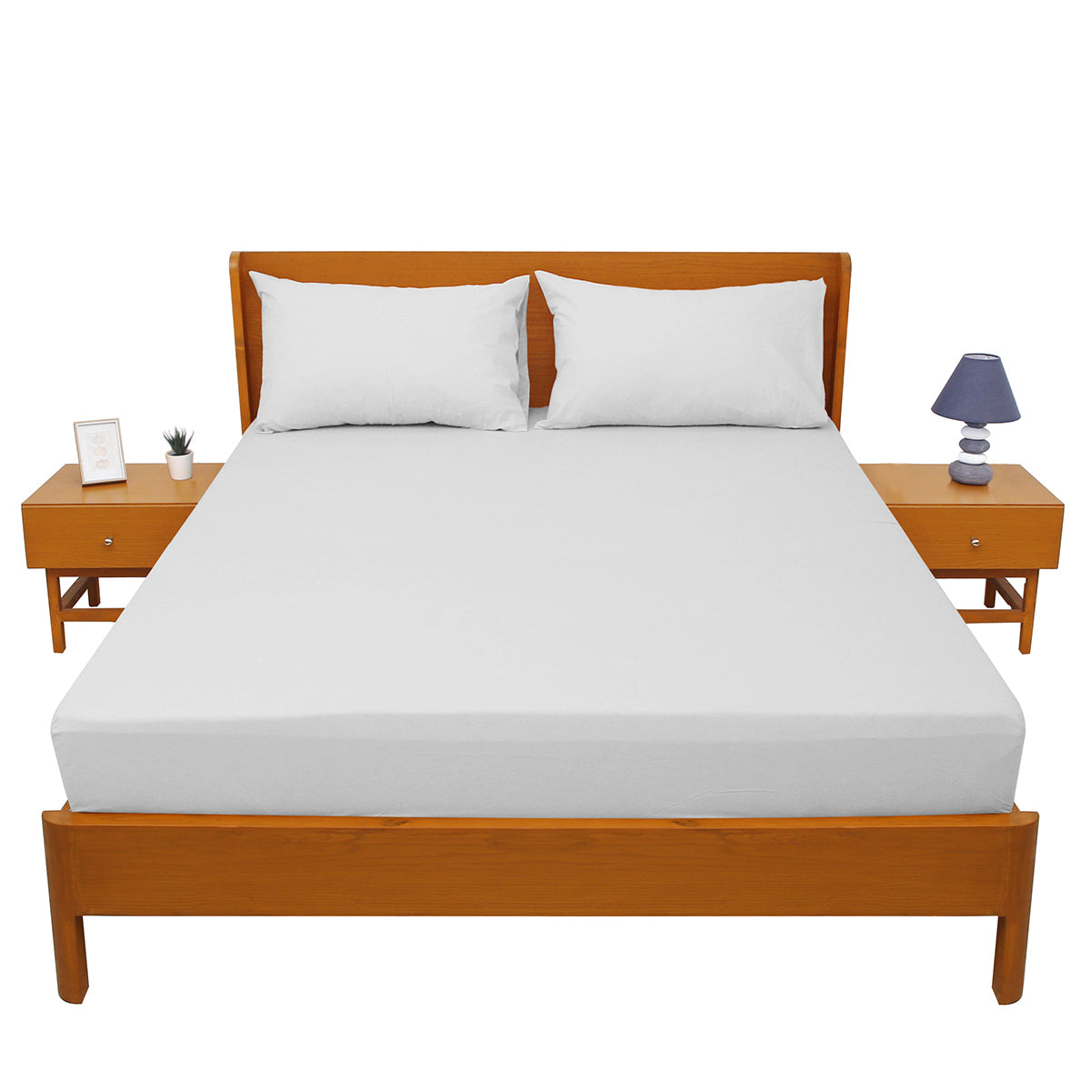 Premium Double Bed Sheet 96x102" – Ecru Dyed Cotton | Elegant, Soft & Breathable Bedding Set - Habitt