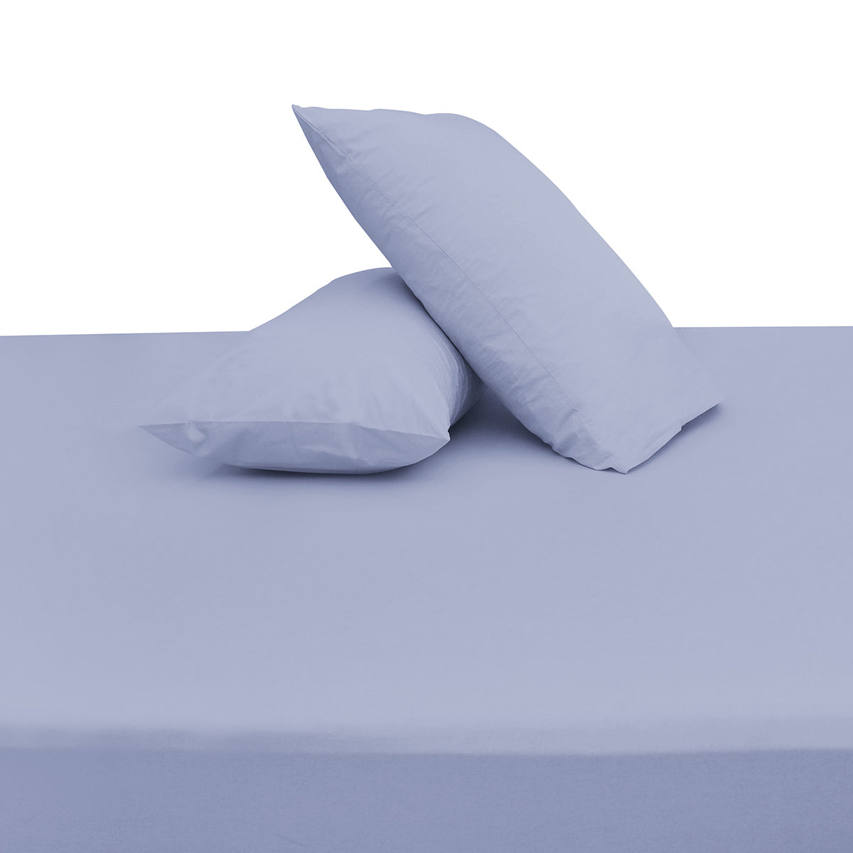 Premium Double Bed Sheet 96x102" – Sky Blue Dyed Cotton | Soft, Breathable & Elegant Bedding Set - Habitt