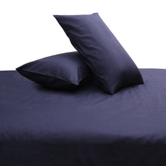 Blue Thin-Stripe Solid Dyed Double Bedding Set – 6 Pieces - Habitt