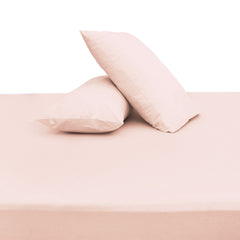 Light Pink Solid Dyed Double Bed Sheet – 96x102" - Habitt