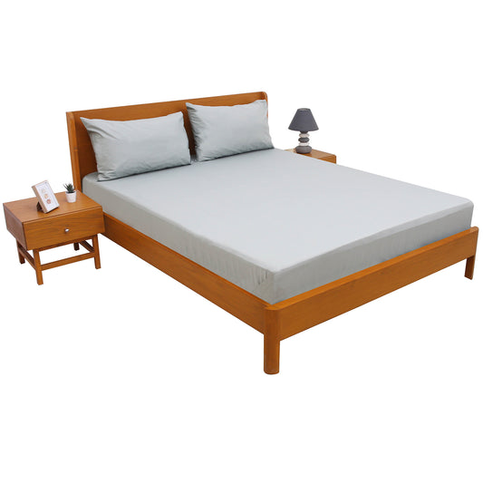 Mint Green Satin Double Bed Sheet – 96x102" - Habitt
