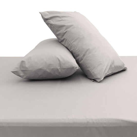 Old Silver Solid Dyed Double Bed Sheet – 96x102" - Habitt