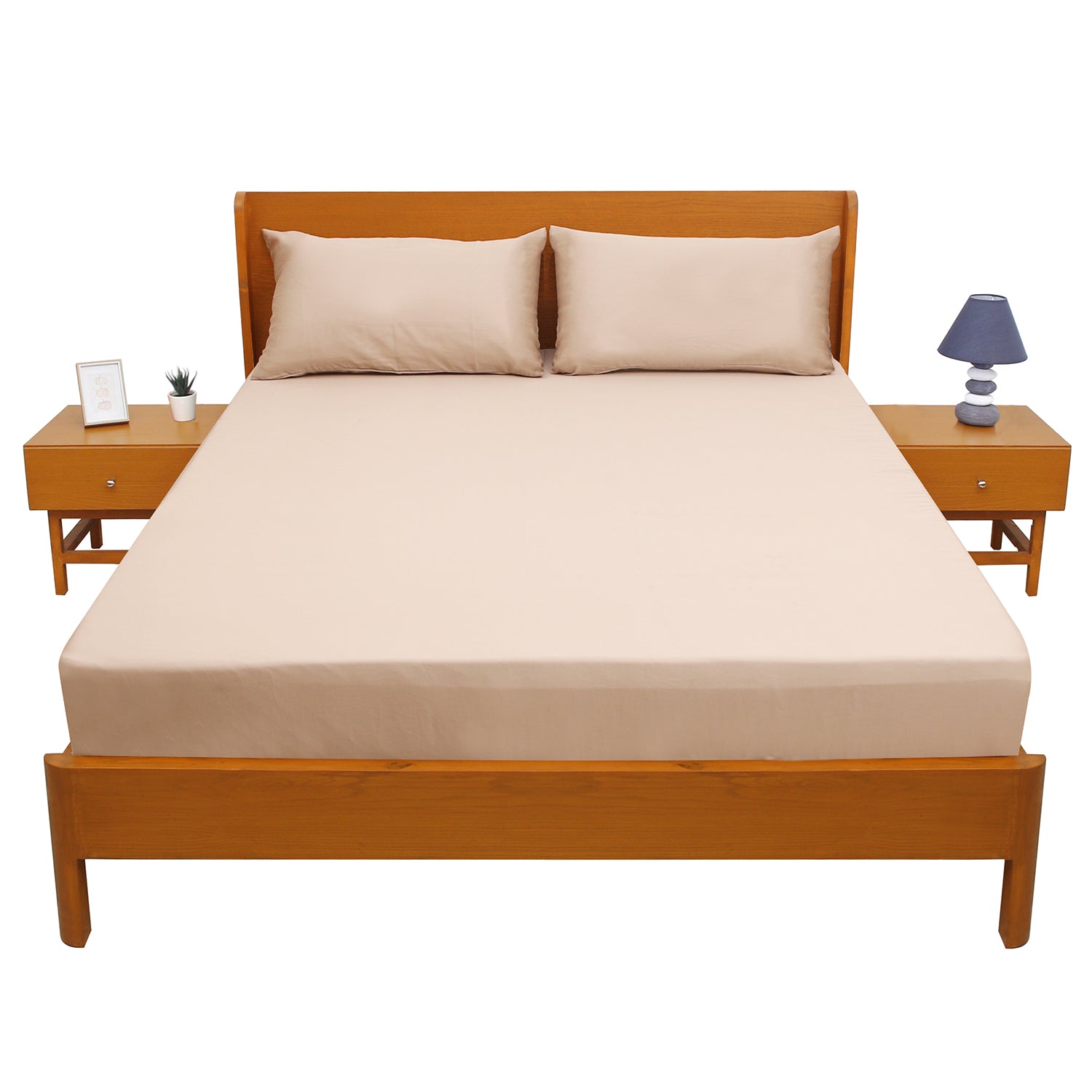 Pink Satin Double Bed Sheet 96″ × 102″ – Soft, Silky, Luxury Bedding in Blush Pink - Habitt