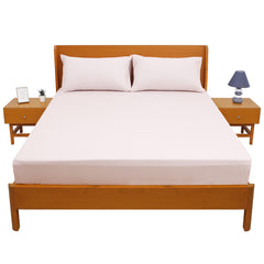 Pink Lines Double Bed Sheet 96″ × 102″ – Soft, Modern Linear Pattern in Fresh Pink Tones - Habitt