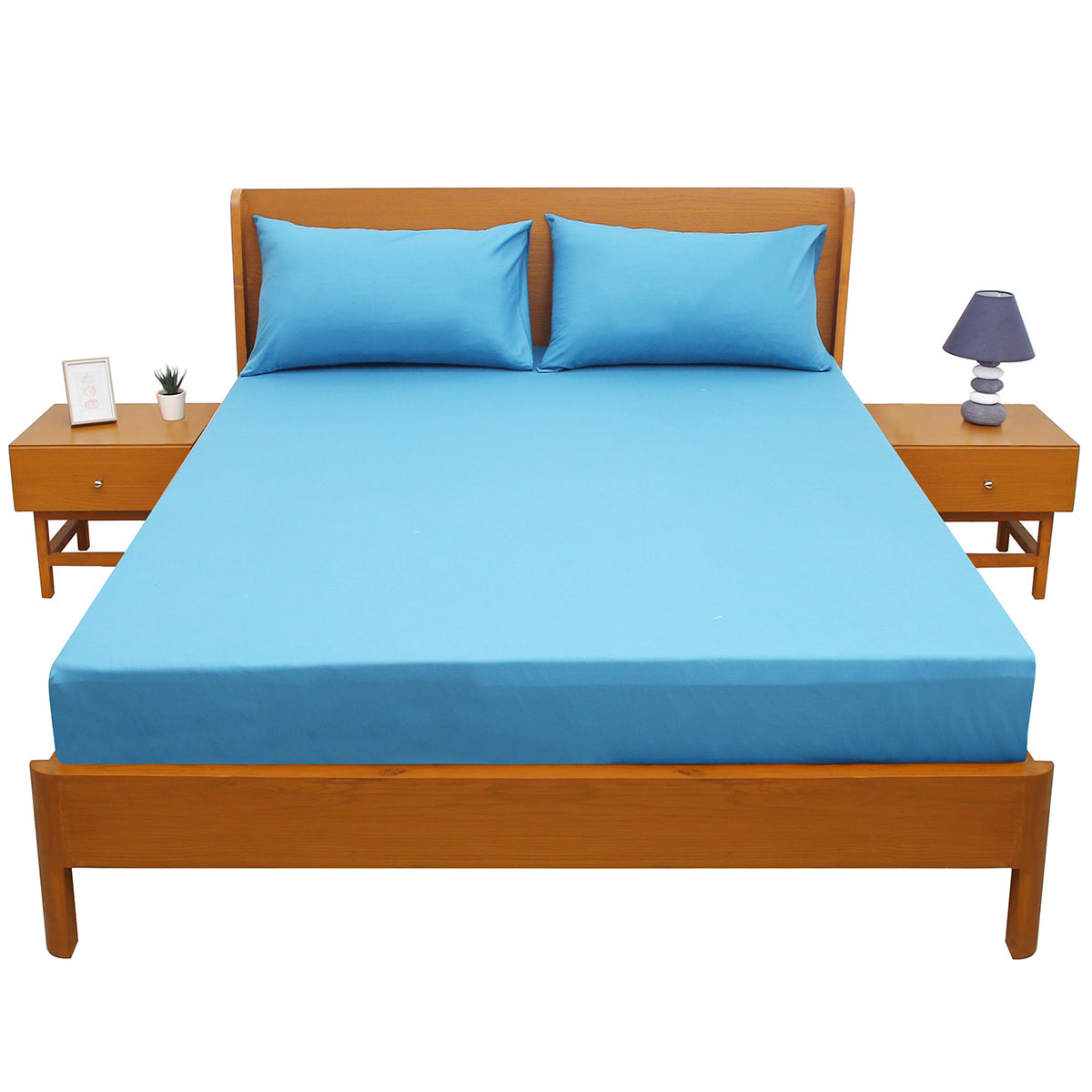 Silver Grey PC Dyed Double Bed Sheet – 96x102" - Habitt