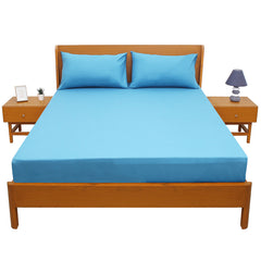 Silver Grey PC Dyed Double Bed Sheet – 96x102" - Habitt