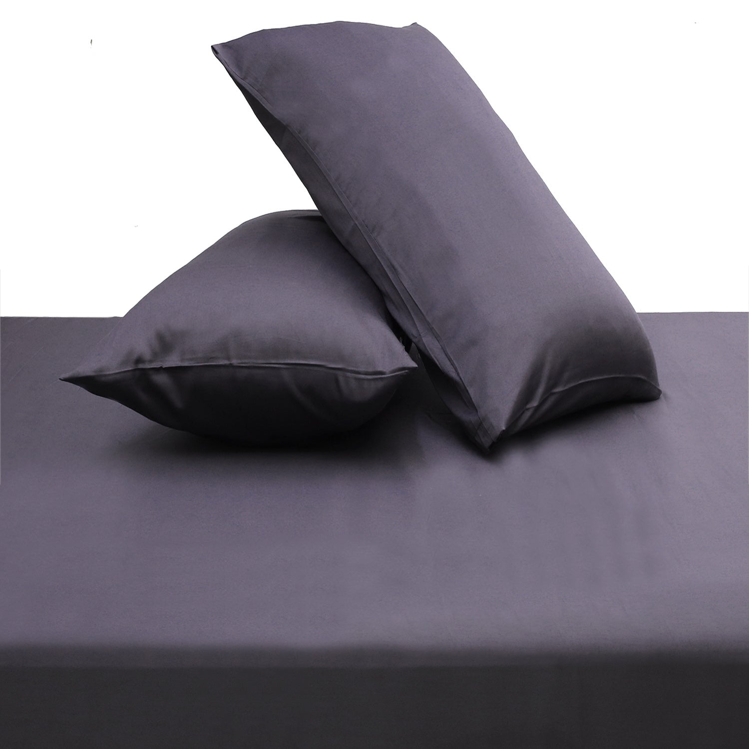Trafalgar Grey Solid Dyed Double Bedding Set – 6 Pieces - Habitt