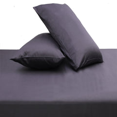 Trafalgar Grey Solid Dyed Double Bedding Set – 6 Pieces - Habitt