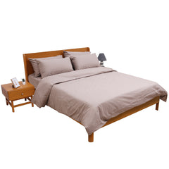 Tuope Grey PC Dyed Double Bedding Set of 6 - Habitt