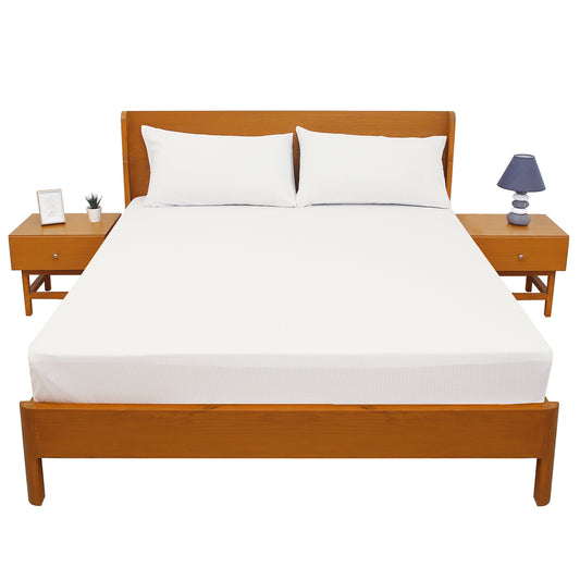 Unicorn Silver Solid Dyed Double Bed Sheet – 96x102" - Habitt