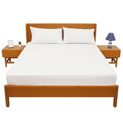 Unicorn Silver Solid Dyed Double Bed Sheet – 96x102" - Habitt