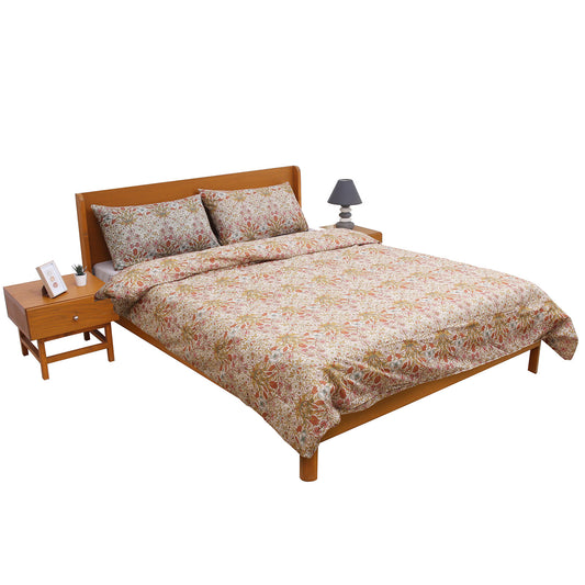 Cream Tan Double Quilt Cover 90x96" - Habitt